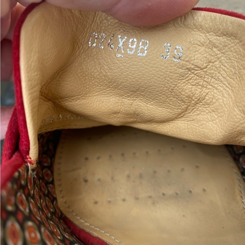 Geox Red Suede Heeled Loafers Size EU 39 - Picture 9 of 13
